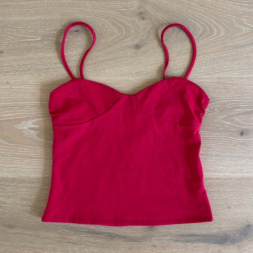VDM the Label Sleeveless Cami Top Zoe Size XL Cherry Red